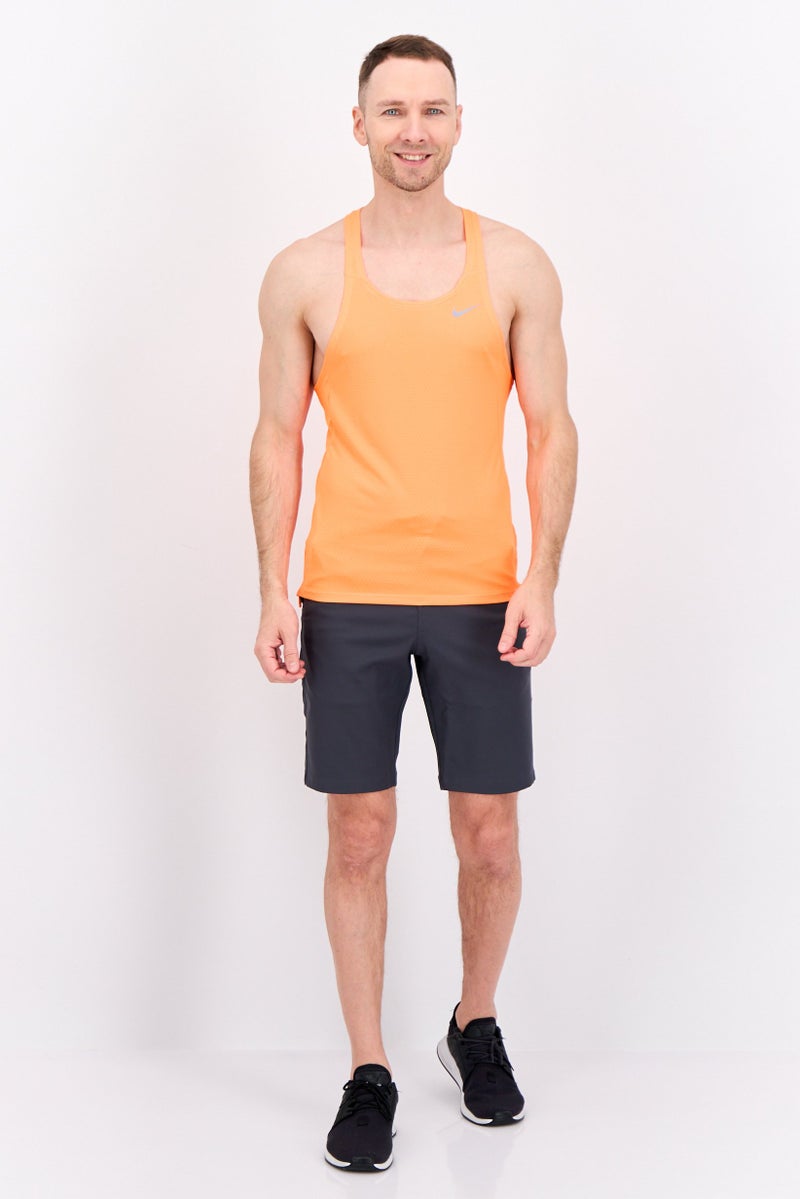 Nike Men Dri-Fit Sleeveless Training Vest , Bright Orange - Image 4